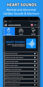 اسکرین شات برنامه Auscultation - Heart, Lung Sounds, Cardiac Murmurs 5