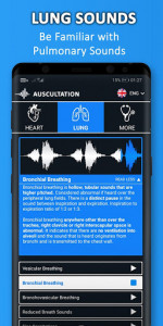 اسکرین شات برنامه Auscultation - Heart, Lung Sounds, Cardiac Murmurs 4