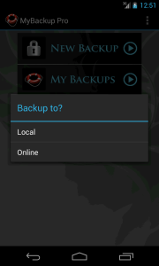 اسکرین شات 3 برنامه My Backup