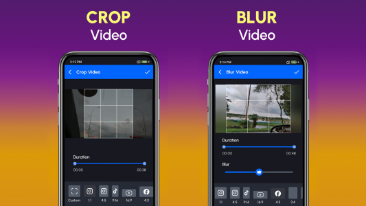 اسکرین شات 6 برنامه Resize Video, Compress & Crop