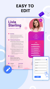 اسکرین شات 2 برنامه CV Maker & PDF Resume Builder
