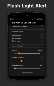 اسکرین شات برنامه Flash on Call and SMS 3