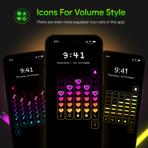 اسکرین شات 2 برنامه Neon LED Volume - Volume Style