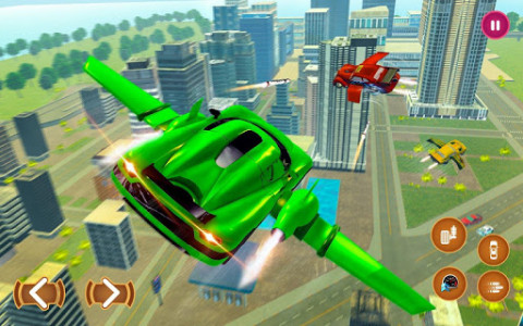 اسکرین شات برنامه Real Flying Car Driving City 7