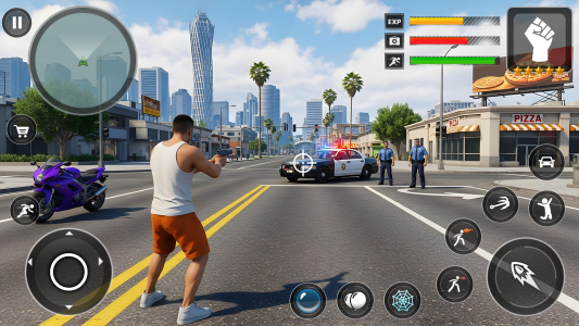 اسکرین شات 1 برنامه Crime Car City Gangster Games
