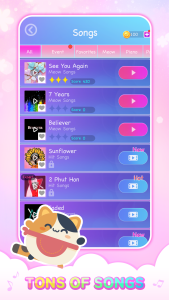 اسکرین شات 5 بازی Cat Cute Tiles: Piano Games