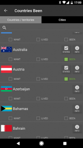 اسکرین شات برنامه Countries Been 7