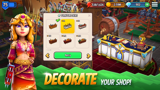 اسکرین شات 3 بازی Shop Titans: Crafting Tycoon