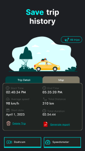 اسکرین شات 5 برنامه GPS Speedometer: Car Dash Cam