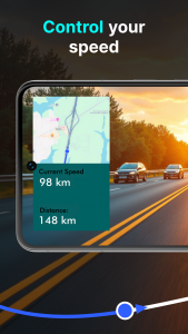 اسکرین شات 2 برنامه GPS Speedometer: Car Dash Cam