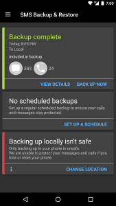 اسکرین شات 2 برنامه SMS Backup & Restore