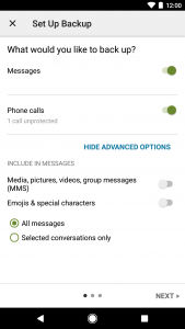 اسکرین شات برنامه SMS Backup & Restore 4