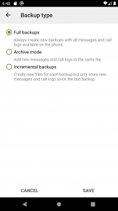 اسکرین شات برنامه SMS Backup & Restore 8