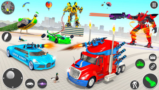اسکرین شات برنامه Truck Game - Car Robot Games 3
