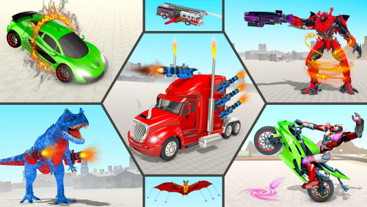 اسکرین شات برنامه Truck Game - Car Robot Games 2