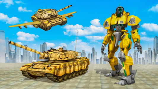 اسکرین شات برنامه Flying Air Robot Transform Tank Robot Battle War 8