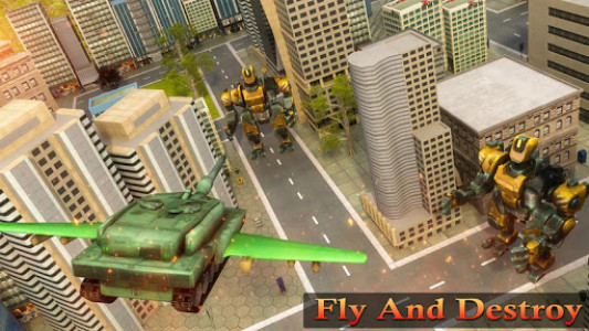 اسکرین شات برنامه Flying Air Robot Transform Tank Robot Battle War 3