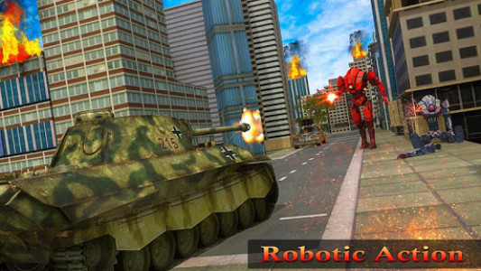اسکرین شات برنامه Flying Air Robot Transform Tank Robot Battle War 2