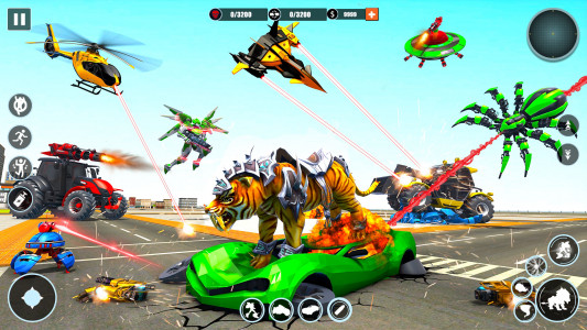 اسکرین شات برنامه Flying Tiger Robot Car Games 6