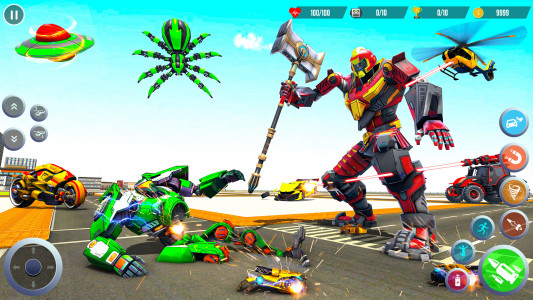 اسکرین شات برنامه Flying Tiger Robot Car Games 5