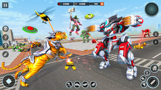 اسکرین شات برنامه Flying Tiger Robot Car Games 2