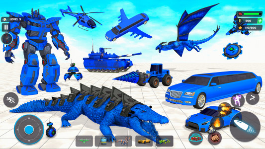 اسکرین شات برنامه Crocodile Animal Robot Games 1