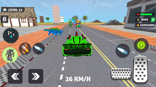 اسکرین شات 4 برنامه Crocodile Animal Robot Games