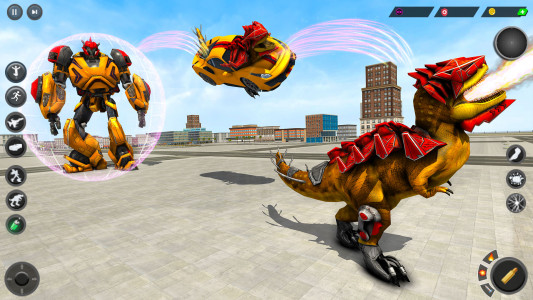 اسکرین شات برنامه Dino Robot: Transform Car Game 8