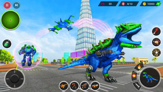 اسکرین شات برنامه Dino Robot: Transform Car Game 3