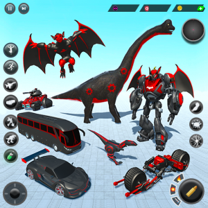 اسکرین شات برنامه Dino Robot: Transform Car Game 1
