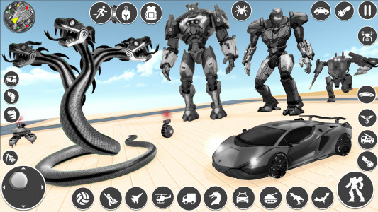 اسکرین شات برنامه Anaconda Car Robot Games 3