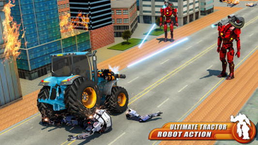 اسکرین شات برنامه Flying Tractor Robot Transform Games 3