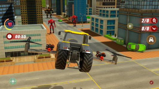 اسکرین شات برنامه Flying Tractor Robot Transform Games 5
