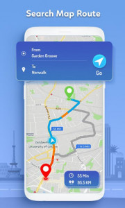 اسکرین شات برنامه GPS, Maps, Live Navigation & Traffic Alerts 1