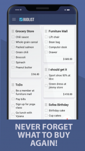 اسکرین شات 1 برنامه Grocery Shopping List -BudList