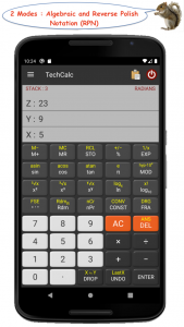 اسکرین شات برنامه TechCalc Scientific Calculator 2