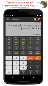 اسکرین شات برنامه TechCalc Scientific Calculator 1