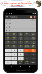 اسکرین شات 2 برنامه TechCalc Scientific Calculator