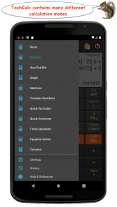 اسکرین شات برنامه TechCalc Scientific Calculator 3