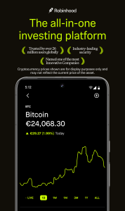 اسکرین شات 1 برنامه Robinhood: Stock Token, Crypto