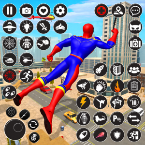 اسکرین شات برنامه Rope Superhero Games Rope Hero 1