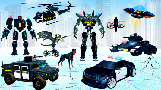 اسکرین شات برنامه Police Robot Car Transforming 1