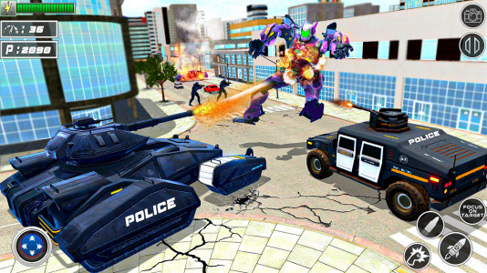 اسکرین شات برنامه Police Robot Car Transforming 2