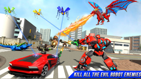 اسکرین شات بازی Monster Robot Wars: New Dragon Robot Car Game 2021 8