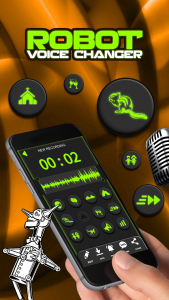 اسکرین شات 2 برنامه Robot Voice Changer