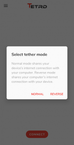 اسکرین شات برنامه Tetrd — USB Tethering & Reverse Tethering (NoRoot) 1