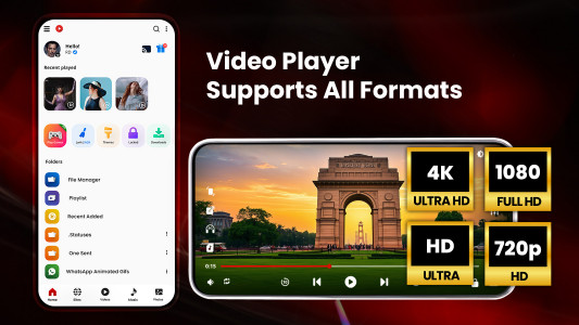 اسکرین شات 1 برنامه HD Video Player All Formats