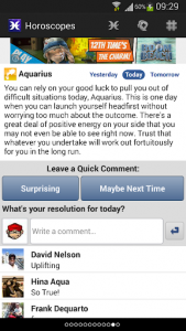 اسکرین شات برنامه Horoscopes for Facebook 2