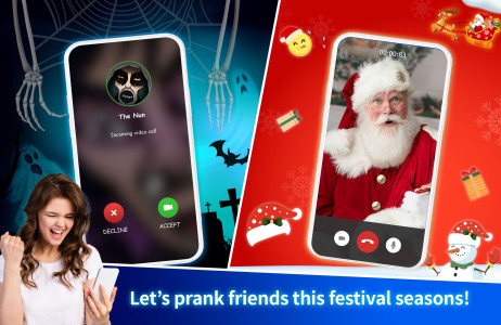 اسکرین شات 1 بازی Prank App: Fake video & chat