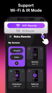 اسکرین شات برنامه TV remote control for Roku 5